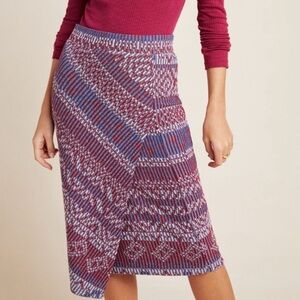 Anthropologie Maeve Carolina Knit Pencil‎ Skirt Size XSmall